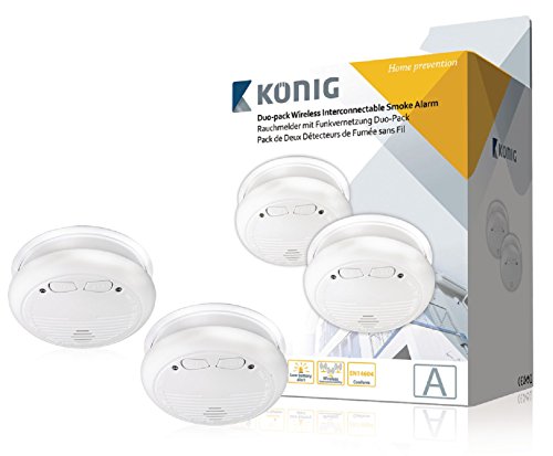 Preisvergleich Produktbild König Rauchmelder mit Funkvernetzung Duo-Pack, SAS-SA2002