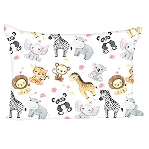 HEGZI Toddler Kids Pillow with Soft Pillow Cover - Baby Animals Pillows - Plush - 12