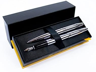 Cross Calais Fountain &amp; Ballpoint Pen Set - Lustrous Chrome