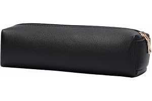 Bärbart pennfodral modernt PU-läder pennfodral skolmaterial förvaringsväska för kontorsmaterial, sminkborste, pensel