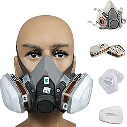 Alftek 7 en 1 Demi Masque Visage pour s'adapter pour 3 m 6200 gaz Spray Peinture Protection respiratoire