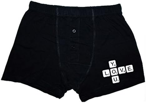 Love You Tile Design Novelty Boxer Shorts (X-Large 39"-42")