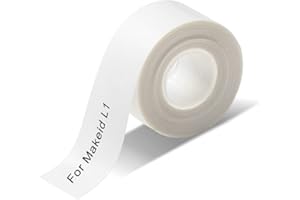 ‎ASHYLE Kompatibel Mit MakeID L1 Gewidmet Etiketten Selbstklebend - 15mm Wasserdicht Anpassen Klebeetiketten - Geeignet für PRT Qutie/Makeid L1 - Drucken Sie Barcode, Name, Datum, Preis usw - 4M Lang/Rolle