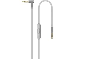 SPARKED Cable Wire for Beats Headphones with Mic Remote Talk Control & Microphone for Beats by Dr Dre Monster Studio 1 2 3 Solo HD Pro Wireless Detox Headphone, Apple iPhone Android Lead Aux (Grey, 1.4m)