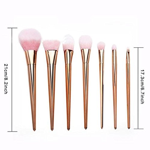 CINEEN 7pcs Make Up Pinsel Set Schminke Bürsten Kit Gesichts Puder Kontur Foundation Concealer Eyeliner - 6