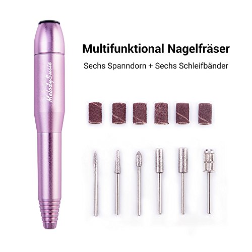 MelodySusie® Nagelfräser Set Nagelstudio für Pediküre und Maniküre Fräser Nagelfeile - 2