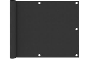 vidaXL Balkon Sichtschutz Bespannung Terrasse Windschutz Sonnenschutz Balkonbespannung Balkonverkleidung Anthrazit 75x500cm Oxford-Gewebe