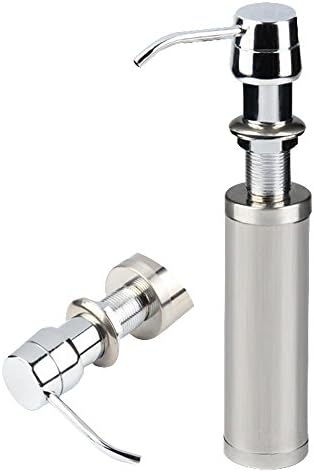 CANDYQ Soap Dispenser Sink Soap Dispenser Copper Pump Stainless Steel Kitchen , silver