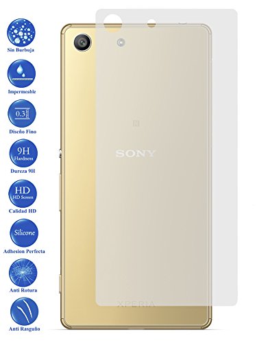 Protector de Pantalla Cristal Templado Vidrio Xperia M5 Trasero Premium Edition - Todotumovil