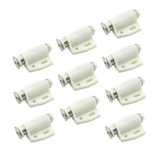Preisvergleich Produktbild Magnetverschlüsse, Öffnen sich durch Drücken, geeignet für Schranktüren, Öffnen und Schließen von Türen mit einem Druck, 10 Stück (Beige)