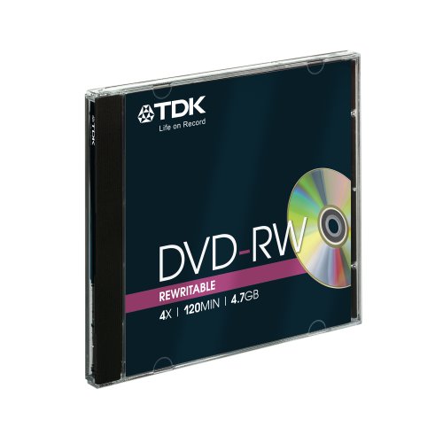 TDK DVD-RW 4.7GB 2x-4x wiederbeschreibbar in Jewel Case (5 Stück) - 2