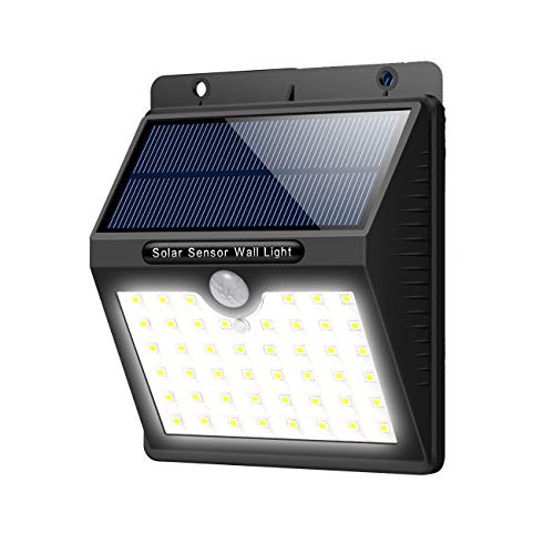 Solar Lights Outdoor, HETTP 46 LED Solar Motion Sensor Security Lights Waterproof Wireless Solar Powered Light Outdoor Wall Lights Solar Lamp with 3 Modes Garden, Fence, Outside Wall. (1 Pack)