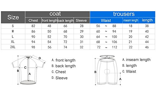 Veobike Damen Radtrikot Set Kurzarm Fahrradtrikot Suit für Reiten Radfahren Radsport - 5