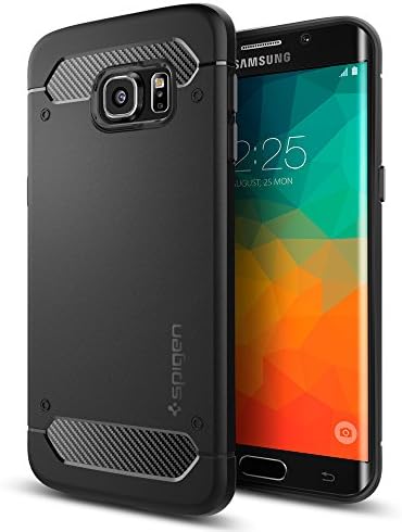 Galaxy S6 Edge+ Case, Spigen® [Rugged Armor] Resilient [Black] Ultimate protection from drops and impacts for Galaxy S6 Edge Plus (2015) - Black (SGP11698)