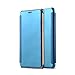Produktbild xifanzi Spiegel Hülle für Huawei Honor 8 Flip Blau Klapphülle Mirror Oberfläche Kunststoff Rückseite Dünn Kristall Transparent KlarFolio Etui Schutzhülle Tasche Case Cover für Huawei Honor 8