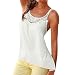 Produktbild Tanktops Damen Dasongff Frauen Spitze Crop Tops Sommer Shirts Ärmellos Tank Top Weste Bluse Hemd T-Shirt Trägertop Cami Tops (XL, Weiß)