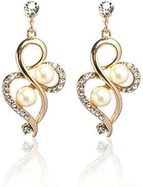 2LIVEfor Goldene Ohrringe Perlen