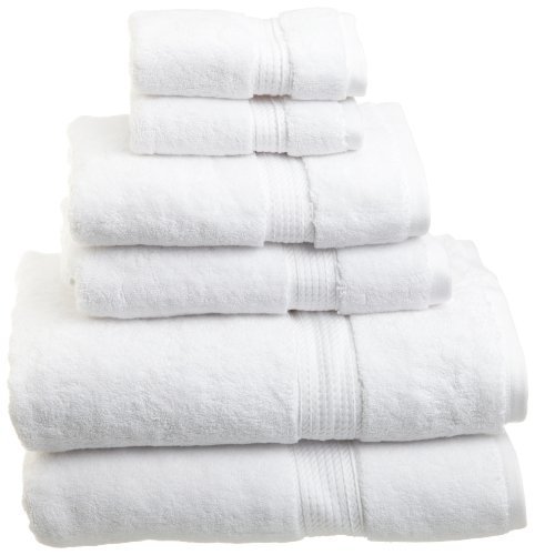 Superior 900 Gram Egyptian Cotton 6-Piece Towel Set, White by Superior