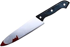 TC Toys Halloween Costume Knife Prop - 31cm Realistic Fake Butcher Knife Accessory for Adults & Kids - Safe Plastic for Parties & Fancy Dress