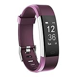 Herzfrequenz-Monitor, moreFit Slim HR Plus wasserdicht Fitness Aktivitäts-Tracker tragbares Smart Armband, Lila