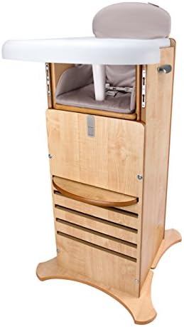 Little Helper NBFPHC02 1DE Multi-Function Award Winning FunPod Highchair and Kitchen Safety Kit – Natural Finish, 6 Months Plus, Beige