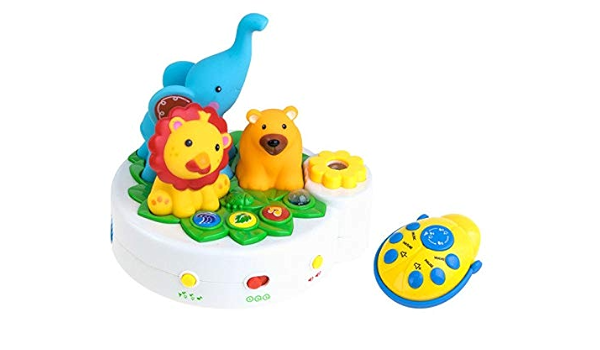 Veilleuse Enfant Lampe De Nuit Pour Bebe Boite A Musique Projecteur Avec Telecommande Son Et Lumiere Animaux Amazon Fr Bebes Puericulture