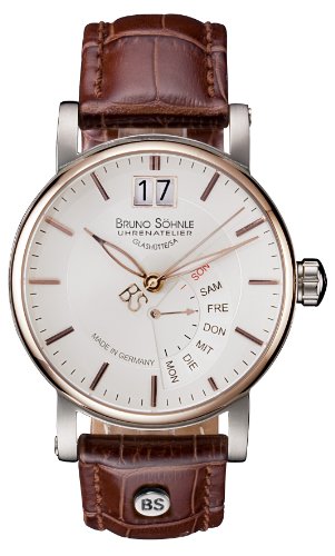 Bruno Shnle Herren-Armbanduhr Analog Quarz Leder 17-63073-245 Bruno Shnle Herren-Armbanduhr Analog Quarz Leder 17-63073-245