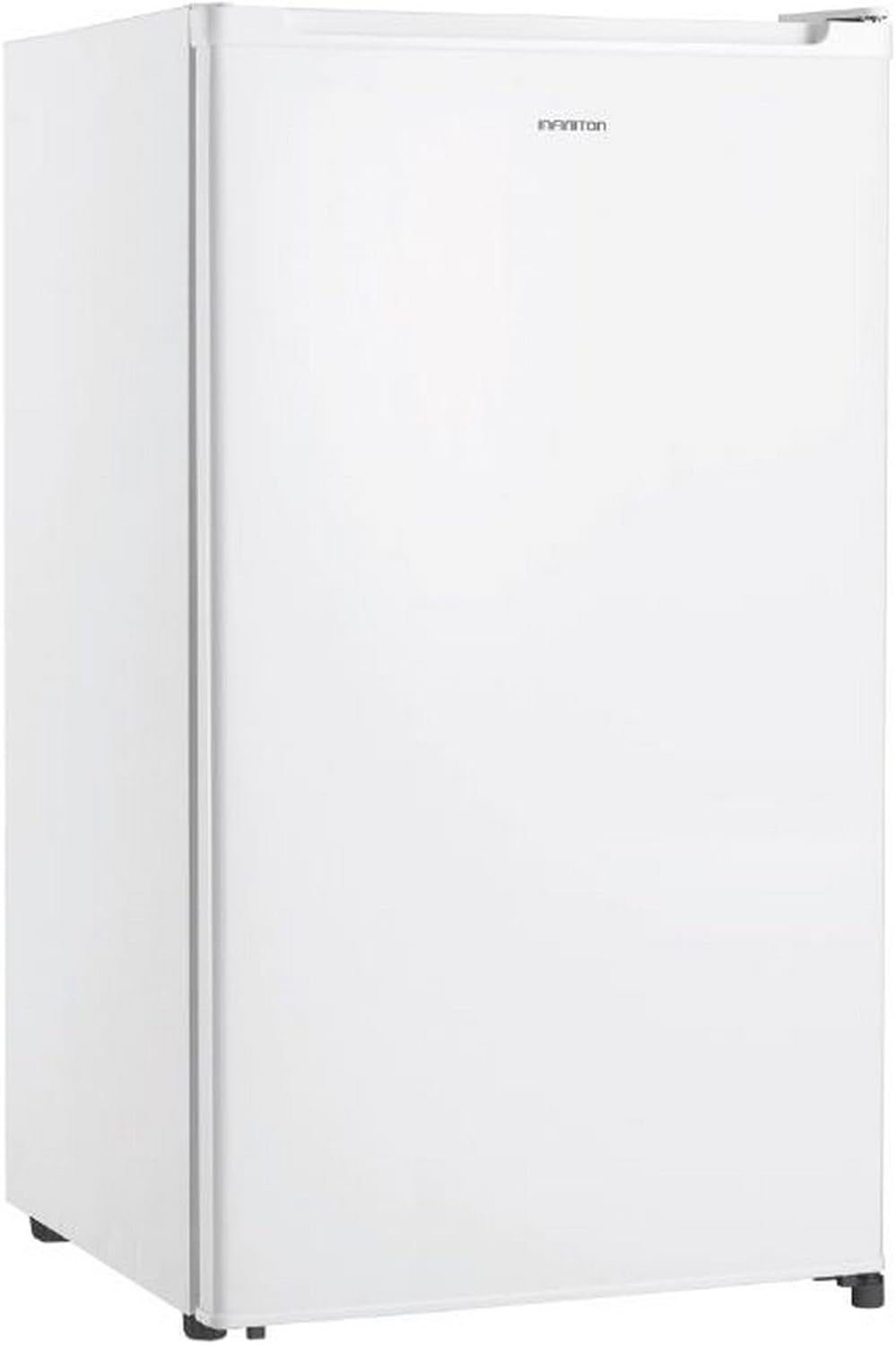 INFINITON FG-A85B - Frigorifico una puerta | Color Blanco | Alto 85cm | Capacidad 92 Litros | Temperatura regulable | Luz LED | Clase A+/F