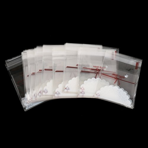 Generic 100pcs Spitze Selbstklebendes Cookie Süßigkeiten Geschenkbeutel Geburtstag - 4