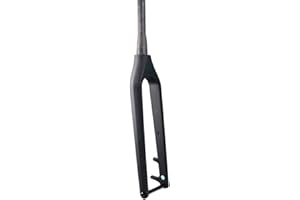 HIMALO Carbon MTB Rigid Fork 29er Mountain Bike Fork 1-1/2'' Tapered Front Fork Thru Axle 15x110mm Boost Fork Disc Brake (Color : Black)