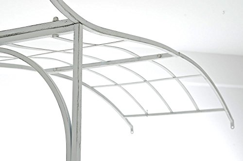 CLP Rosenbogen JASMIN BIG halbrund, zur Wandbefestigung, Eisen, Höhe 230 cm, Breite 180 cm, Tiefe 60 cm antik weiß - 4