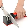 SKADIOO Manual Knife Sharpener 3 Stage Sharpening Tool for Ceramic Knife and Steel Knives | Knife Sharpening Tool | 3-Stage Sharpening Tool | Ergonomic Handle, Removable Grinding Head