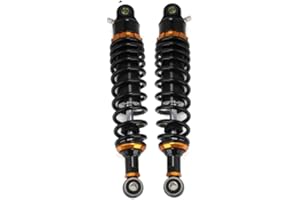 Hegeiisy 320mm 12.6 Pulgada 7mm Primavera Amortiguador de Aire Universal Para Motocicleta Suspensión trasera ATV Quad Scooter Dirt Bike Para CBR600 400 500 YZF XC EXC XCF Noire Oro