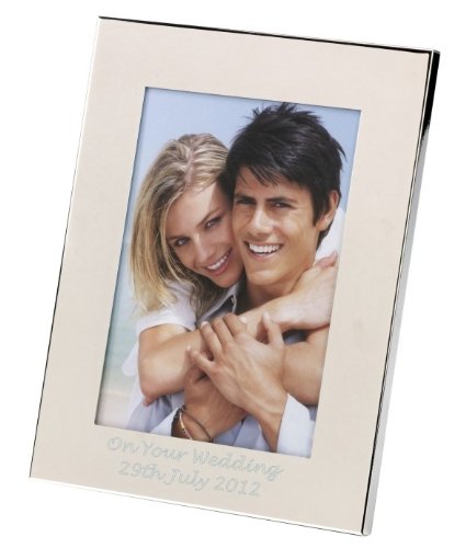 Personalised Engraved 6" x 4" Silver Plated Photo Frame