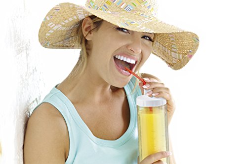 CONCEPT Hausgeräte sm3350 Smoothie Maker Shake and go mit 2 Flaschen, 500 ml, 180 W, 0,5 L, weiß / grün - 4