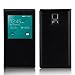 Produktbild JAMMYLIZARD Samsung Galaxy S5 Smart View Lederhülle Schutzhülle Flip Case aus Leder Sichtfenster Ledertasche Handyhülle Cover mit S-View Funktion, Schwarz