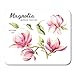 Produktbild Mauspads Weißes Blüten-Aquarell von mit Blumen-rosa Magnolien-Abschluss herauf den botanischen mit Blumenbaum für Ihr Design Mausunterlage für Notizbücher, Tischrechner-Bürozubehöre