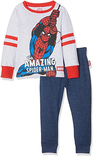 Spiderman Missimo, Conjuntos de Pijama para Niños, Gris (Grey Marl), 4-5 Años