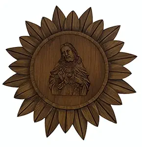 Steven Quartz Flower Petals Religious Frame to give Your Home a Peaceful and Uplifting Atmosphere (Jesus Christ)