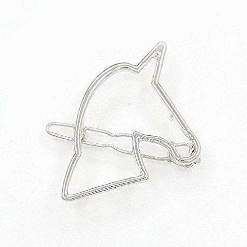 zhichengbosi 7 minimalistisch Dainty Gold Silber Hohl Geometrische Metall Haarspange Haar Clip Zangen, Kreis, Dreieck und Mond etc. silber - 4