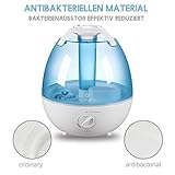 Luftbefeuchter Sparoma 3,5L Wassertank Raumbefeuchter aus anti bakteriell Material, Kalt Dampf Ultraschall-Befeuchter mit Aroma-Diffuser Funktion für Schlaf, Wohn, Baby und Kinderraum - 3