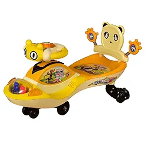 Cosmo Baby Super Galaxy Magic Ride on Car with Twin LED Lights & Musical Rhymes 360?Twister for Kids Boys and Girls ( 1 Year to 4 Years, Orange)