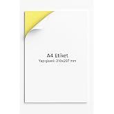 nexup label A4 Etiket Yapışkanlı | 20 Sayfa Adres etiketi 210x297 mm - &Ccedil;ok ama&ccedil;lı Universal Etiketler - Adres Etiketler - Bey