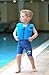 Konfidence Swim Jacket / swim vest - NEW Navy & Blue Palm - 4-5 yrs - adjustable swimming aid