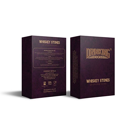 Whisky Steine – Kühlen Ihr Getränk Ohne Zu Verwässern – Wiederverwendbare Kühlsteine Aus Granit – Perfekt Für Alkoholische Getränke Und Jedes Andere Getränk – Premium Bar Zubehör – 8 Würfel In Holzbox - 4