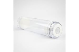 VYAIR Carcasa de filtro de agua transparente recargable de 10 pulgadas (EMPTY) para resina DI y medios de carbono