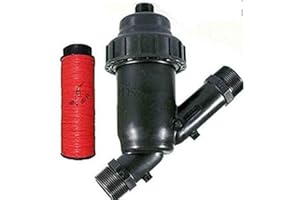 SUINGA Filtre à anneaux 1" 120 mesh. Filetage mâle 1". Utilisé pour éviter l'entrée d'impuretés dans le réseau d'irrigation. Filetage mâle 1" pour s'adapter à un tuyau de 32mm. Cartouche d'anneaux incluse.