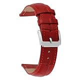 22mm Uhrenarmband Ersatz Lederarmband mit Edelstahl Schnalle
