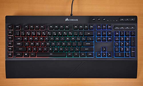 Corsair K55 RGB - Teclado Gaming  Retroiluminaci  n Multicolor RGB  QWERTY   Negro
