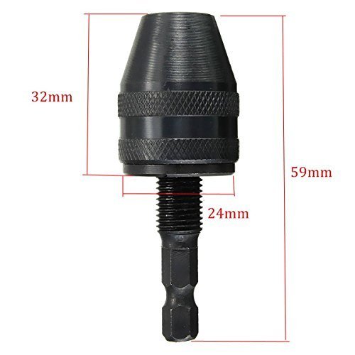 Mohoo 0.5-8MM Schnellspann Bohrfutter Schraubendreher Schlagschrauber Adapter 1/4 “Sechskantschaft Bohrer - 3